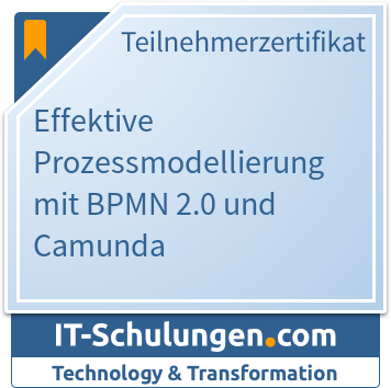 IT-Schulungen Badge: Effektive Prozessmodellierung mit BPMN 2.0 und Camunda