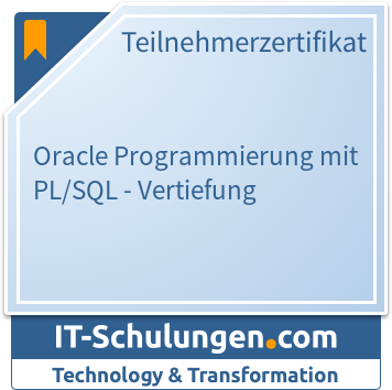 IT-Schulungen Badge: Oracle Programmierung mit PL/SQL - Vertiefung
