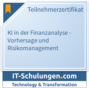 IT-Schulungen Badge: KI in der Finanzanalyse - Vorhersage und Risikomanagement