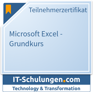 IT-Schulungen Badge: Microsoft Excel - Grundkurs