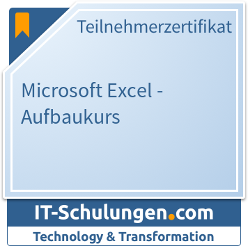 IT-Schulungen Badge: Microsoft Excel - Aufbaukurs