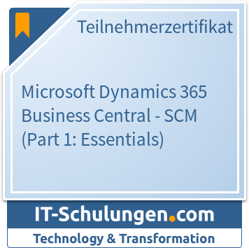 IT-Schulungen Badge: Microsoft Dynamics 365 Business Central - SCM (Part 1: Essentials)