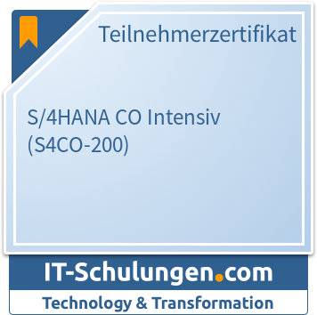 IT-Schulungen Badge: S/4HANA CO Intensiv (S4CO-200)