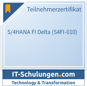 IT-Schulungen Badge: S/4HANA FI Delta (S4FI-010)