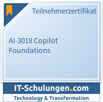 IT-Schulungen Badge: AI-3018 Copilot Foundations