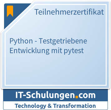 IT-Schulungen Badge: Python - Testgetriebene Entwicklung mit pytest