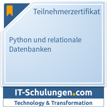 IT-Schulungen Badge: Python und relationale Datenbanken