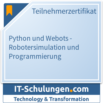 IT-Schulungen Badge: Python und Webots - Robotersimulation und Programmierung