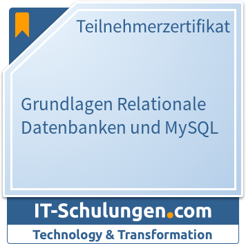 IT-Schulungen Badge: Grundlagen Relationale Datenbanken und MySQL