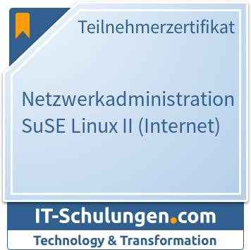IT-Schulungen Badge: Netzwerkadministration SuSE Linux II (Internet)