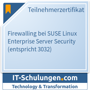 IT-Schulungen Badge: Firewalling bei SUSE Linux Enterprise Server Security (entspricht 3032)