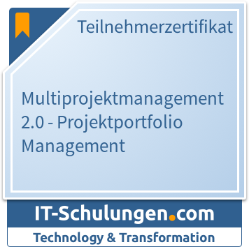 IT-Schulungen Badge: Multiprojektmanagement 2.0 - Projektportfolio Management