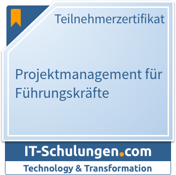 IT-Schulungen Badge: Projektmanagement für Führungskräfte