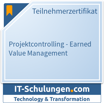 IT-Schulungen Badge: Projektcontrolling - Earned Value Management