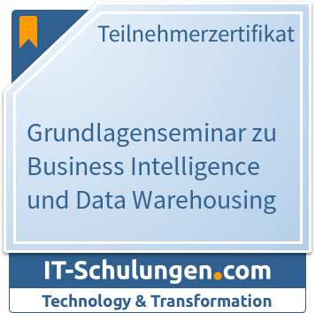 IT-Schulungen Badge: Grundlagenseminar zu Business Intelligence und Data Warehousing