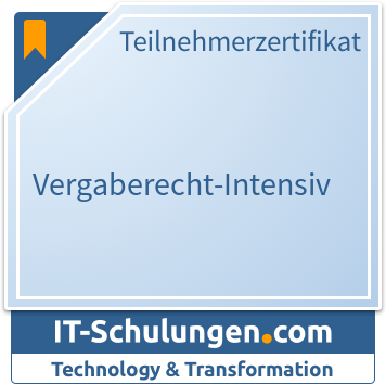 IT-Schulungen Badge: Vergaberecht-Intensiv