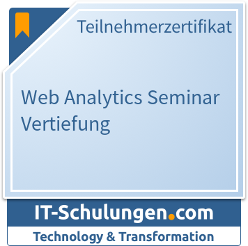 IT-Schulungen Badge: Web Analytics Seminar Vertiefung