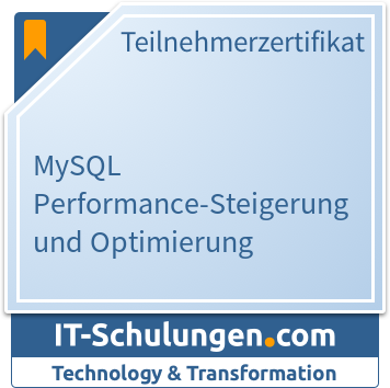 IT-Schulungen Badge: MySQL Performance-Steigerung und Optimierung