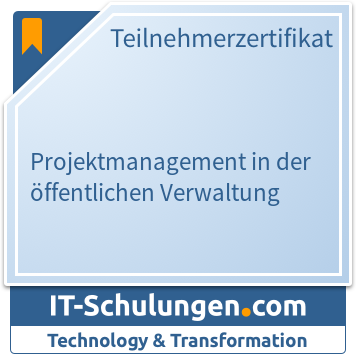 IT-Schulungen Badge: Projektmanagement in der öffentlichen Verwaltung