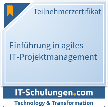 IT-Schulungen Badge: Einführung in agiles IT-Projektmanagement