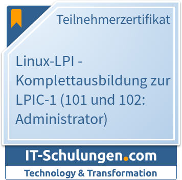 IT-Schulungen Badge: Linux-LPI - Komplettausbildung zur LPIC-1 (101 und 102: Administrator)