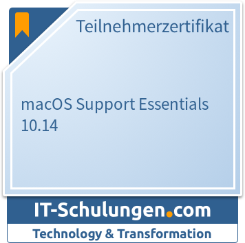 IT-Schulungen Badge: macOS Support Essentials 10.14