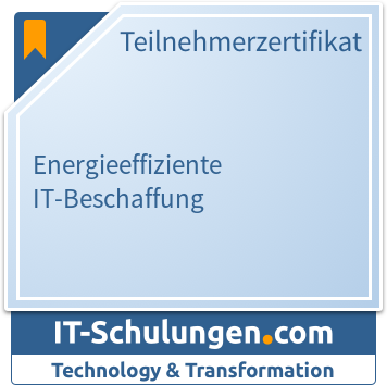 IT-Schulungen Badge: Energieeffiziente IT-Beschaffung