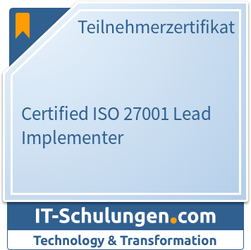 IT-Schulungen Badge: Certified ISO 27001 Lead Implementer