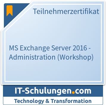 IT-Schulungen Badge: MS Exchange Server 2016 - Administration (Workshop)