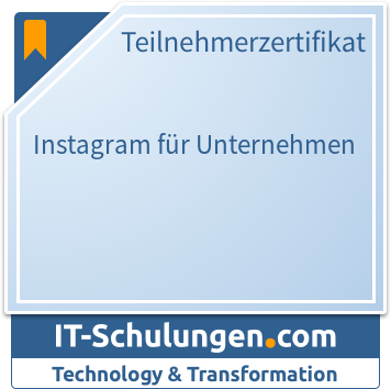 IT-Schulungen Badge: Instagram für Unternehmen