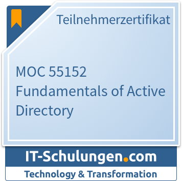 IT-Schulungen Badge: MOC 55152 Fundamentals of Active Directory