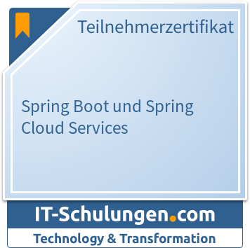 IT-Schulungen Badge: Spring Boot und Spring Cloud Services