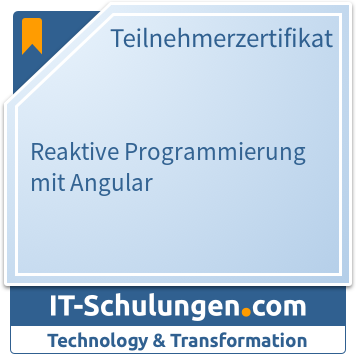 IT-Schulungen Badge: Reaktive Programmierung mit Angular