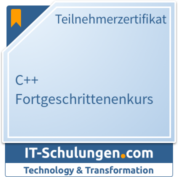 IT-Schulungen Badge: C++ Fortgeschrittenenkurs