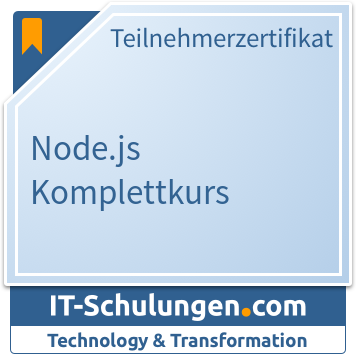 IT-Schulungen Badge: Node.js Komplettkurs