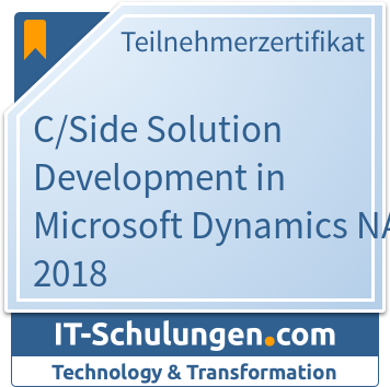 IT-Schulungen Badge: C/Side Solution Development in Microsoft Dynamics NAV 2018