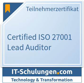 IT-Schulungen Badge: Certified ISO 27001 Lead Auditor