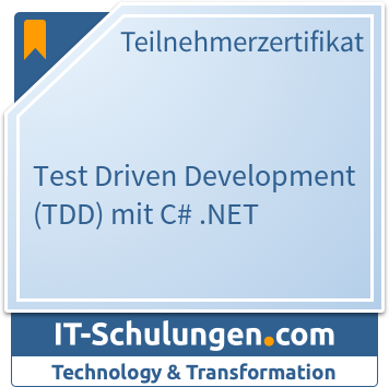 IT-Schulungen Badge: Test Driven Development (TDD) mit C# .NET