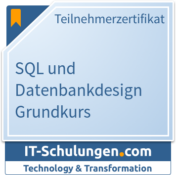 IT-Schulungen Badge: SQL und Datenbankdesign Grundkurs