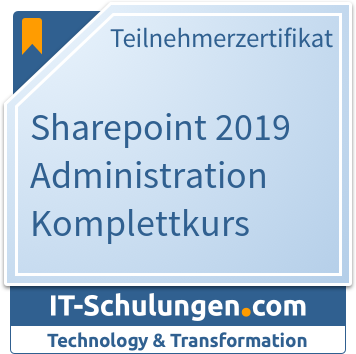IT-Schulungen Badge: Sharepoint 2019 Administration Komplettkurs