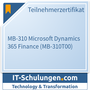 IT-Schulungen Badge: MB-310 Microsoft Dynamics 365 Finance (MB-310T00)