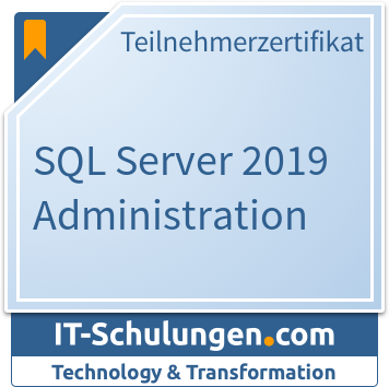 IT-Schulungen Badge: SQL Server 2019 - Administration