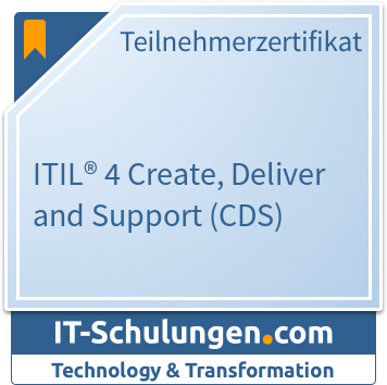 IT-Schulungen Badge: ITIL® 4 Create, Deliver and Support (CDS)