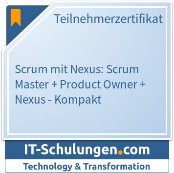 IT-Schulungen Badge: Scrum mit Nexus: Scrum Master + Product Owner + Nexus - Kompakt