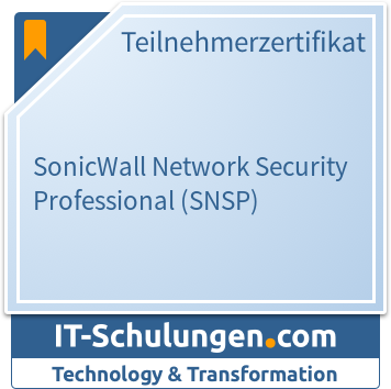 IT-Schulungen Badge: SonicWall Network Security Professional (SNSP)