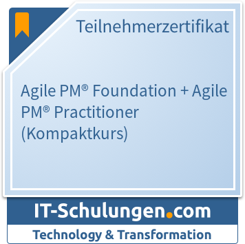 IT-Schulungen Badge: Agile PM® Foundation + Agile PM® Practitioner (Kompaktkurs)