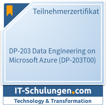 IT-Schulungen Badge: DP-203 Data Engineering on Microsoft Azure (DP-203T00)