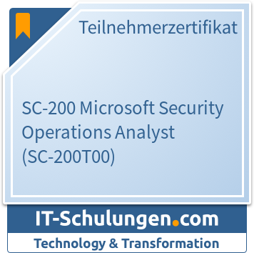 IT-Schulungen Badge: SC-200 Microsoft Security Operations Analyst (SC-200T00)