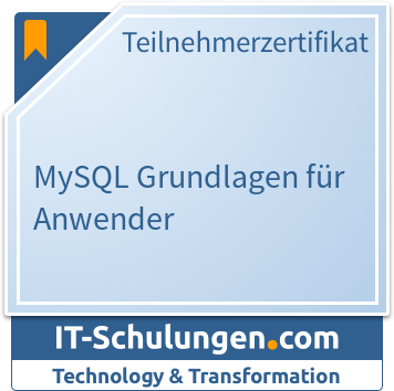IT-Schulungen Badge: MySQL Grundlagen für Anwender