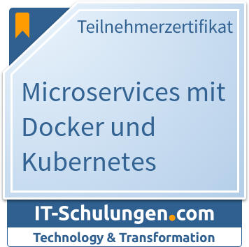 IT-Schulungen Badge: Microservices mit Docker und Kubernetes
